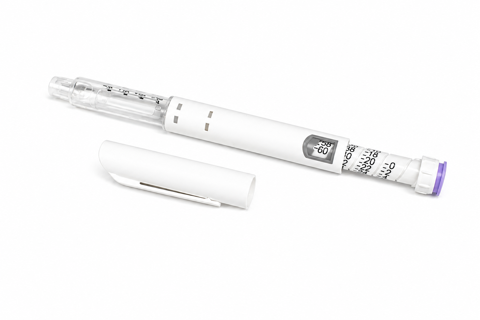 Empty Disposable Peptide Pens - Purple Tip (60IU/3ml)